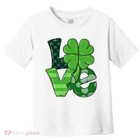 Love St Patricks Day Pattys Irish Clover Toddler T-Shirt thumb 0