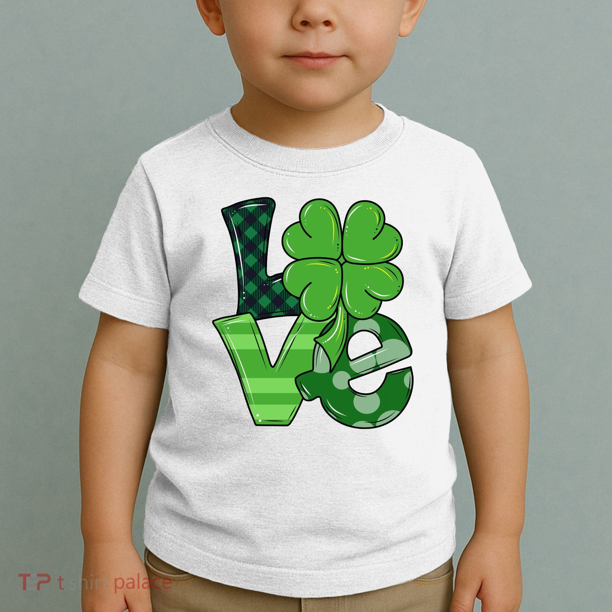 Love St Patricks Day Pattys Irish Clover Toddler T-Shirt