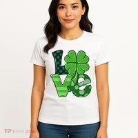 Love St Patricks Day Pattys Irish Clover Women's T-Shirt thumb 4