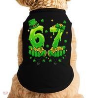 Lucky St Patrick's Day 67 Six Seven Drip Hands Doggie Tank thumb 0