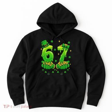 Lucky St Patrick's Day 67 Six Seven Drip Hands Hoodie