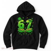 Lucky St Patrick's Day 67 Six Seven Drip Hands Hoodie thumb 0