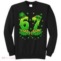 Lucky St Patrick's Day 67 Six Seven Drip Hands Sweatshirt thumb 0