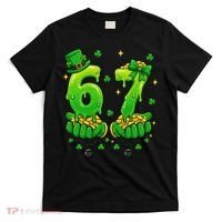 Lucky St Patrick's Day 67 Six Seven Drip Hands T-Shirt thumb 0