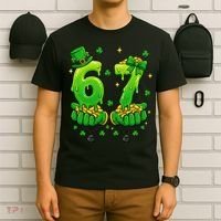 Lucky St Patrick's Day 67 Six Seven Drip Hands T-Shirt thumb 6
