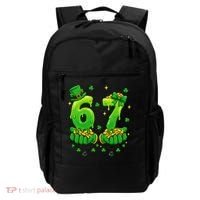 Lucky St Patrick's Day 67 Six Seven Drip Hands Backpack thumb 0
