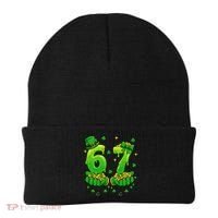 Lucky St Patrick's Day 67 Six Seven Drip Hands Beanie thumb 0