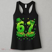 Lucky St Patrick's Day 67 Six Seven Drip Hands Women's Tank Top thumb 3