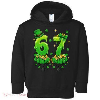 Lucky St Patrick's Day 67 Six Seven Drip Hands Toddler Hoodie