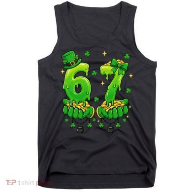 Lucky St Patrick's Day 67 Six Seven Drip Hands Tank Top