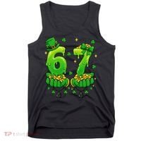 Lucky St Patrick's Day 67 Six Seven Drip Hands Tank Top thumb 0