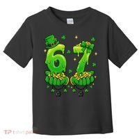 Lucky St Patrick's Day 67 Six Seven Drip Hands Toddler T-Shirt thumb 0