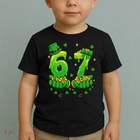 Lucky St Patrick's Day 67 Six Seven Drip Hands Toddler T-Shirt thumb 2