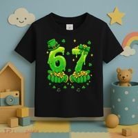 Lucky St Patrick's Day 67 Six Seven Drip Hands Toddler T-Shirt thumb 3