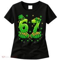 Lucky St Patrick's Day 67 Six Seven Drip Hands Women's T-Shirt thumb 0