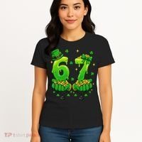 Lucky St Patrick's Day 67 Six Seven Drip Hands Women's T-Shirt thumb 4