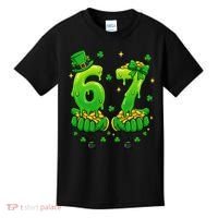 Lucky St Patrick's Day 67 Six Seven Drip Hands Kids T-Shirt thumb 0