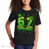 Lucky St Patrick's Day 67 Six Seven Drip Hands Kids T-Shirt thumb 2