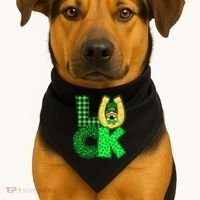 Luck St Patricks Day Lucky Leprechaun Cute USA-Made Doggie Bandana thumb 1