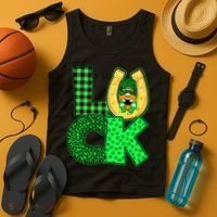 Luck St Patricks Day Lucky Leprechaun Cute Tank Top thumb 4