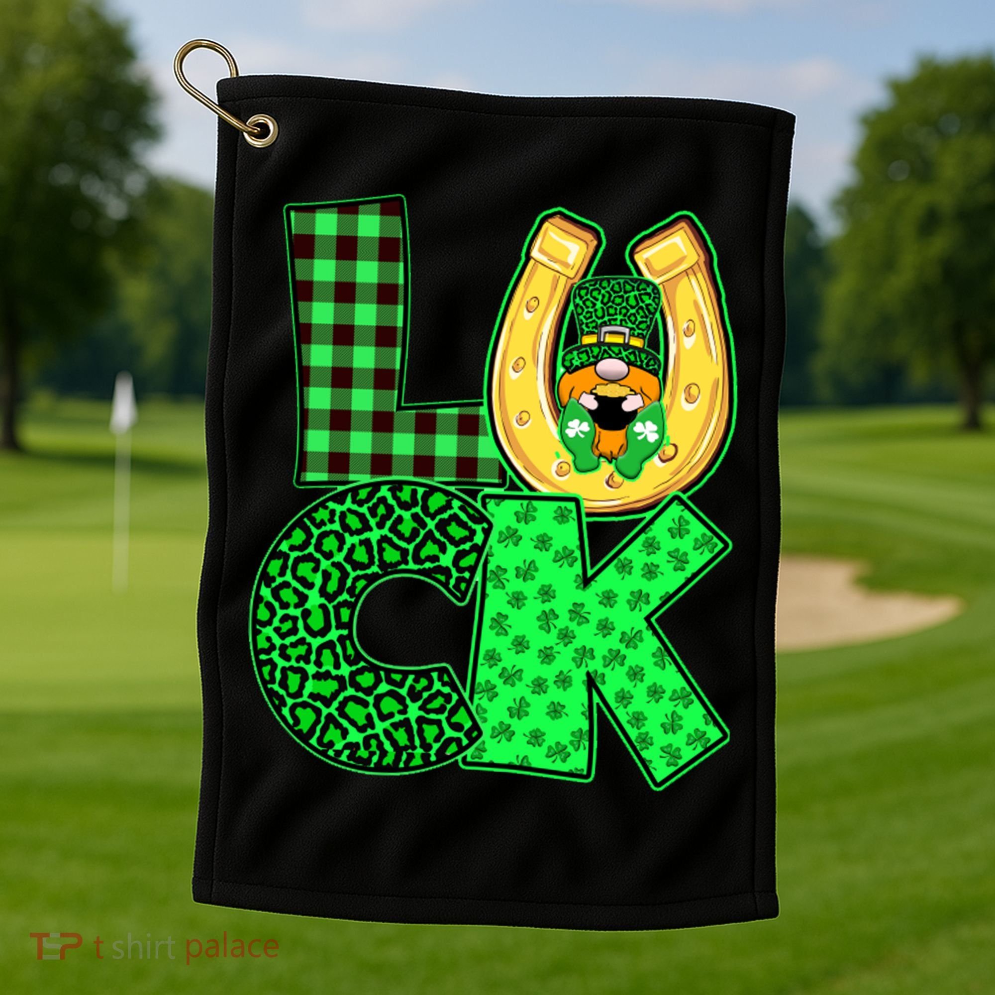 Luck St Patricks Day Lucky Leprechaun Cute Golf Towel