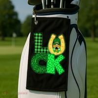 Luck St Patricks Day Lucky Leprechaun Cute Golf Towel thumb 2