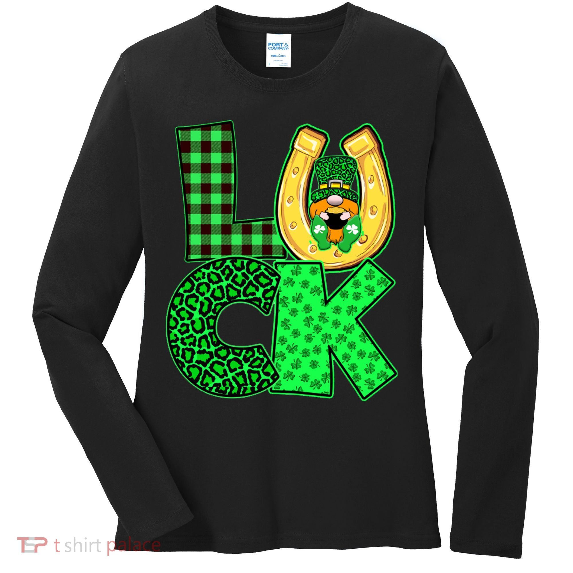 Luck St Patricks Day Lucky Leprechaun Cute Women's Long Sleeve Shirt