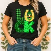 Luck St Patricks Day Lucky Leprechaun Cute Women's T-Shirt thumb 2