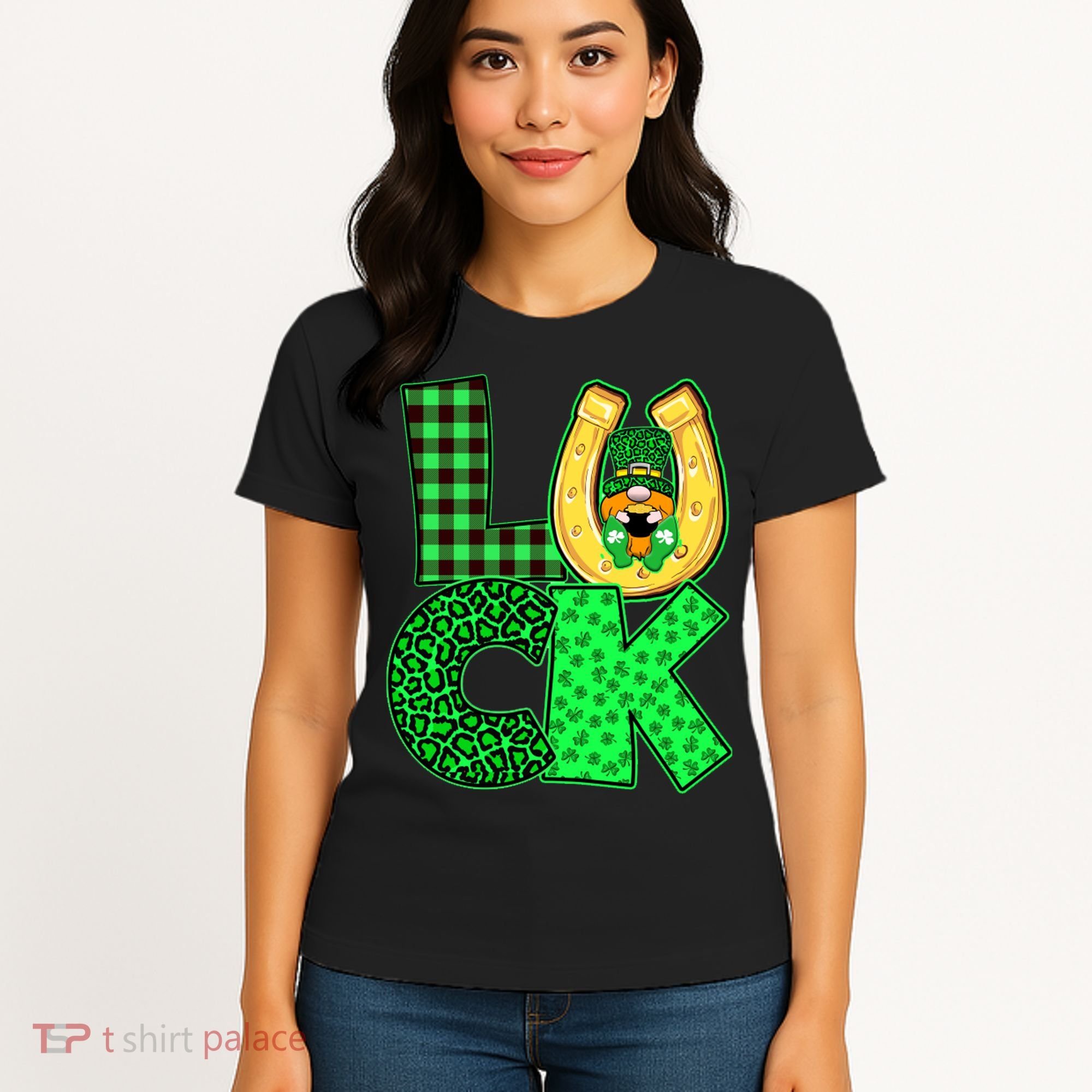 Luck St Patricks Day Lucky Leprechaun Cute Women's T-Shirt