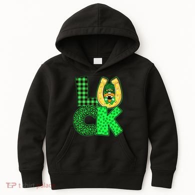 Luck St Patricks Day Lucky Leprechaun Cute Kids Hoodie