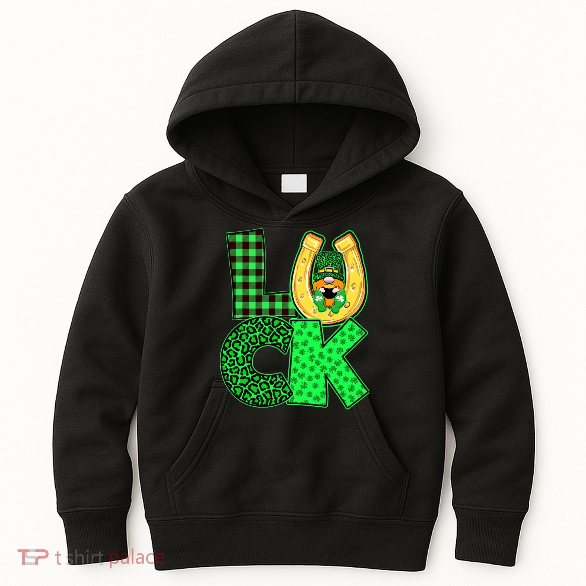 Luck St Patricks Day Lucky Leprechaun Cute Kids Hoodie