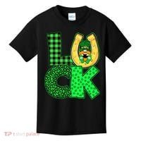 Luck St Patricks Day Lucky Leprechaun Cute Kids T-Shirt thumb 0