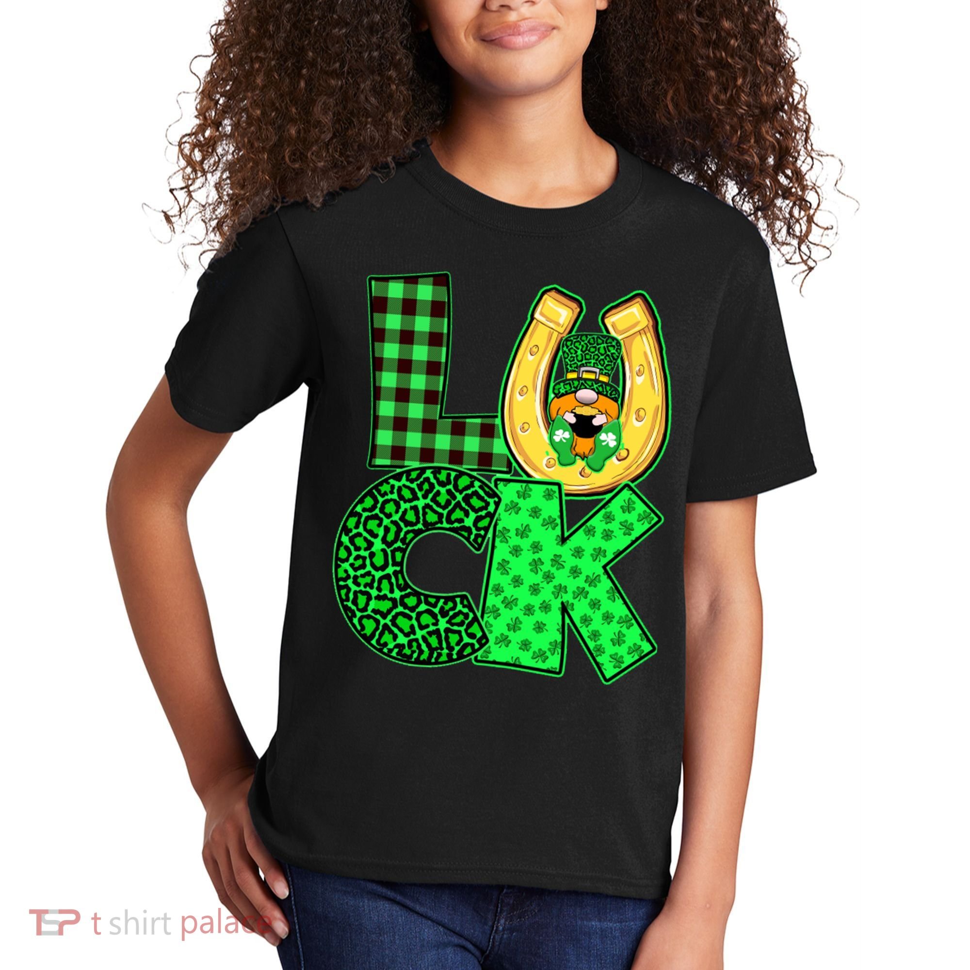 Luck St Patricks Day Lucky Leprechaun Cute Kids T-Shirt