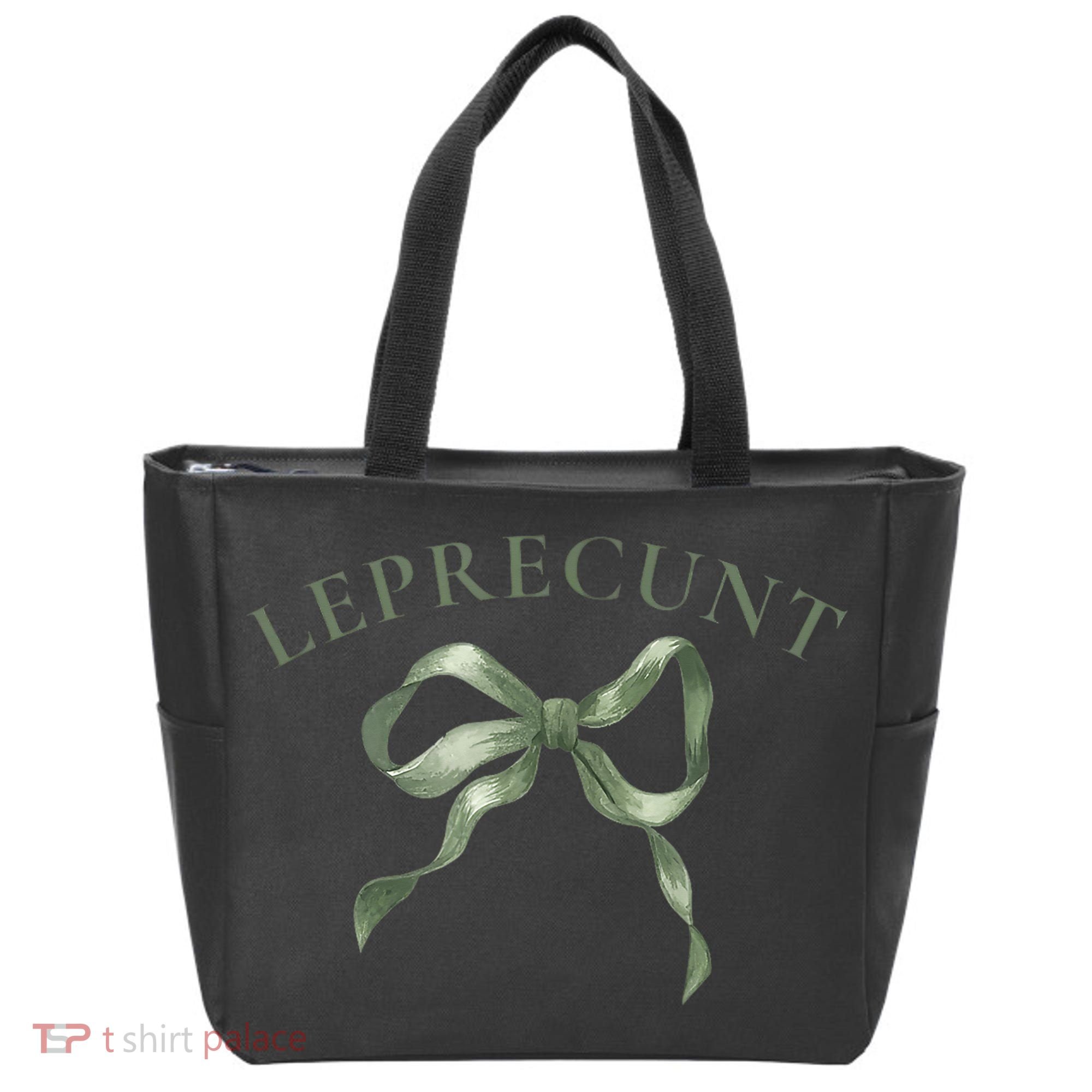 LEPRECUNT St. Patricks 'S Leprecunt Cotteque Irish Bow Tote Bag