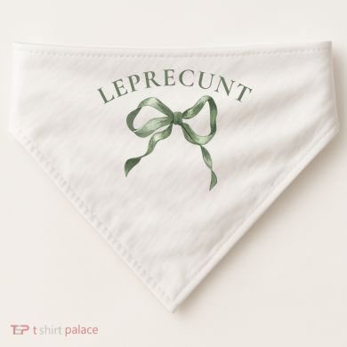 LEPRECUNT St. Patricks 'S Leprecunt Cotteque Irish Bow USA-Made Doggie Bandana
