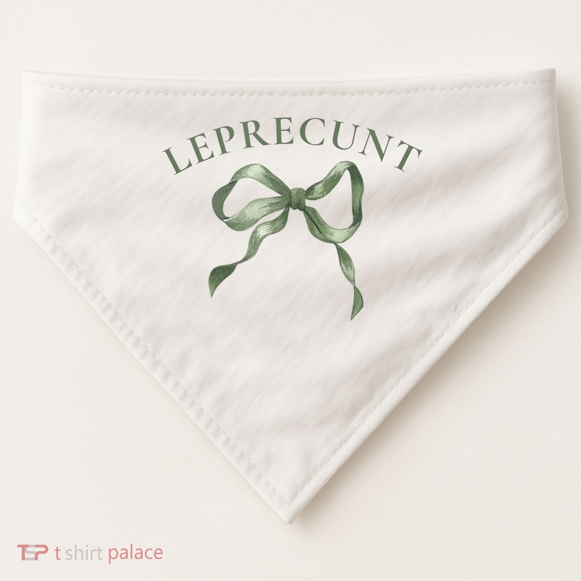 LEPRECUNT St. Patricks 'S Leprecunt Cotteque Irish Bow USA-Made Doggie Bandana
