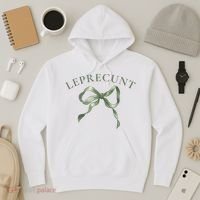 LEPRECUNT St. Patricks 'S Leprecunt Cotteque Irish Bow Hoodie thumb 3
