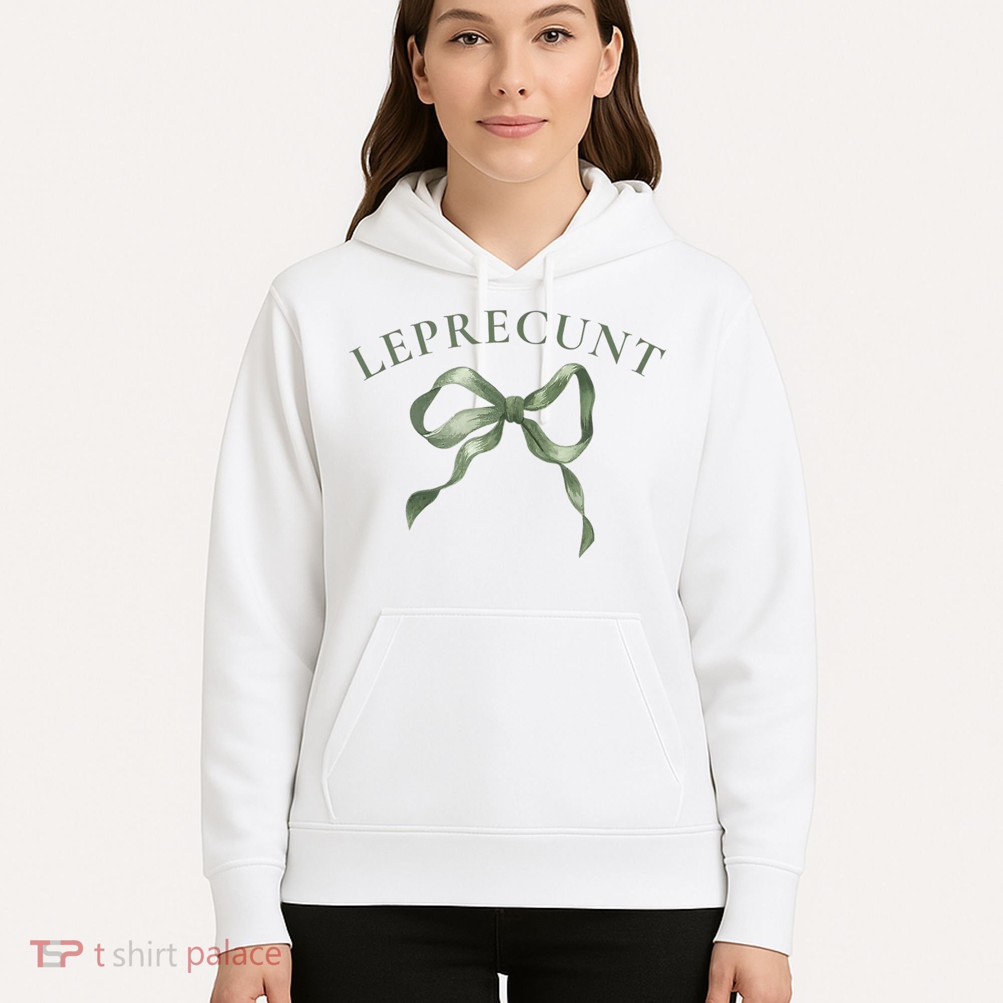 LEPRECUNT St. Patricks 'S Leprecunt Cotteque Irish Bow Hoodie
