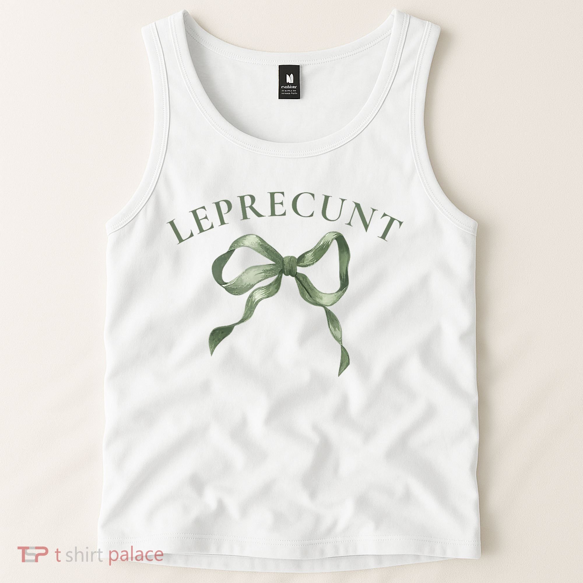 LEPRECUNT St. Patricks 'S Leprecunt Cotteque Irish Bow Tank Top