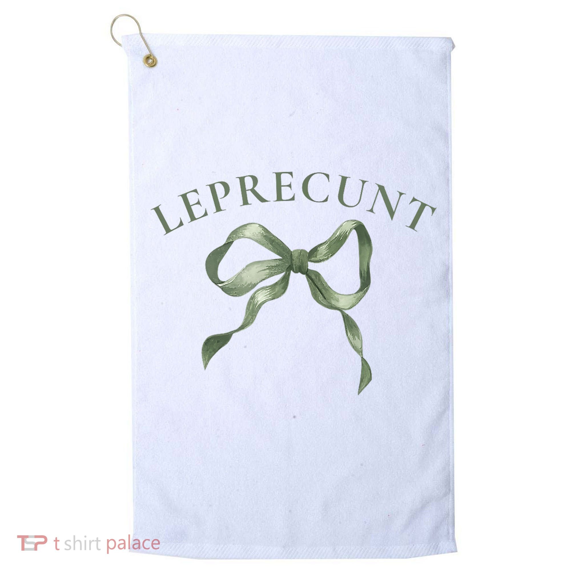 LEPRECUNT St. Patricks 'S Leprecunt Cotteque Irish Bow Golf Towel