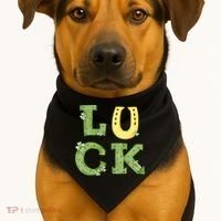 Luck St Patrick's Day Cute Gift USA-Made Doggie Bandana thumb 1