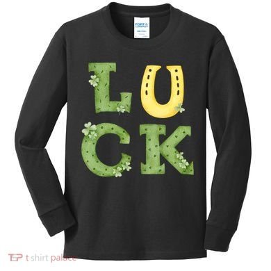 Luck St Patrick's Day Cute Gift Kids Long Sleeve Shirt