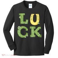 Luck St Patrick's Day Cute Gift Kids Long Sleeve Shirt thumb 0