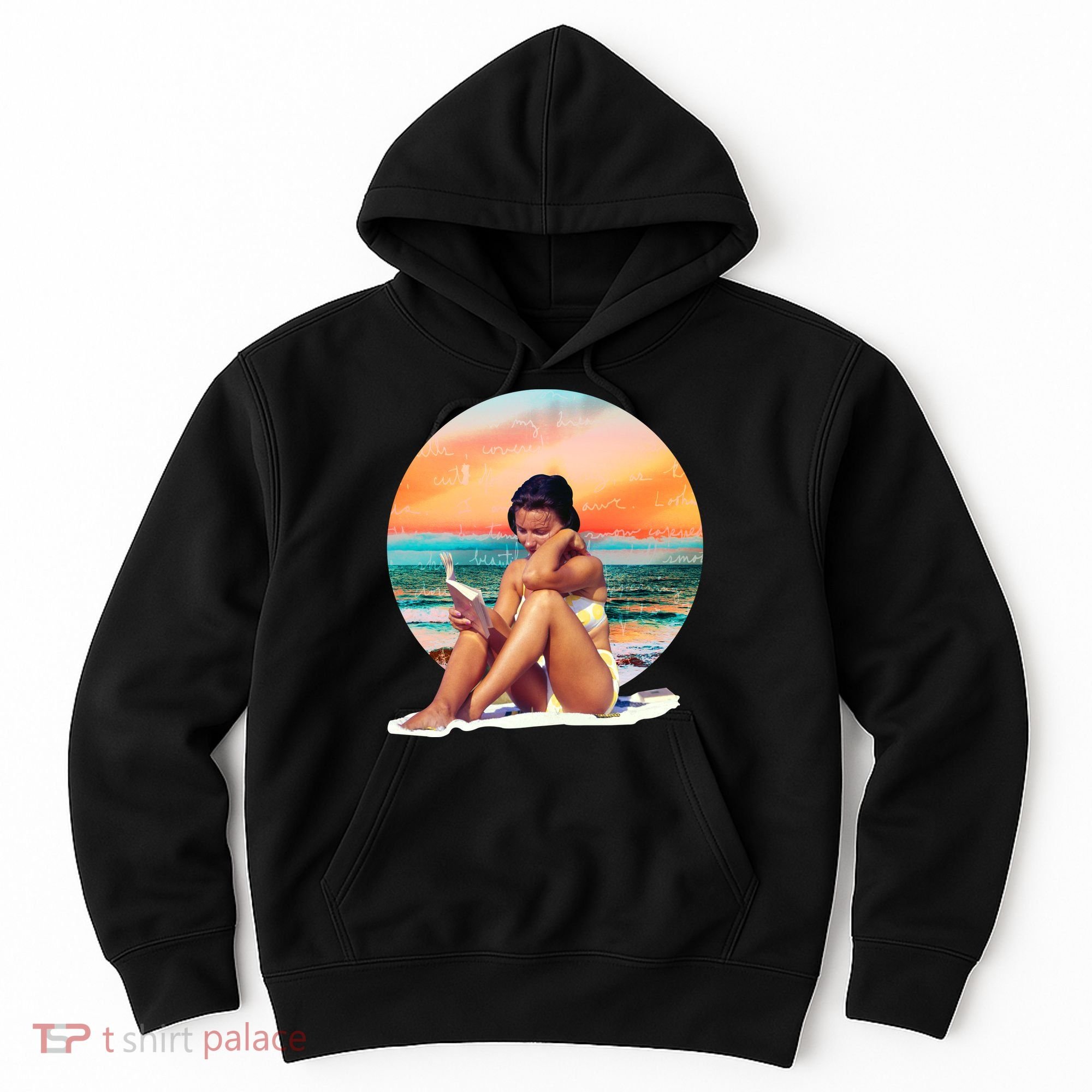 Lady Sunset Reading Book Hoodie