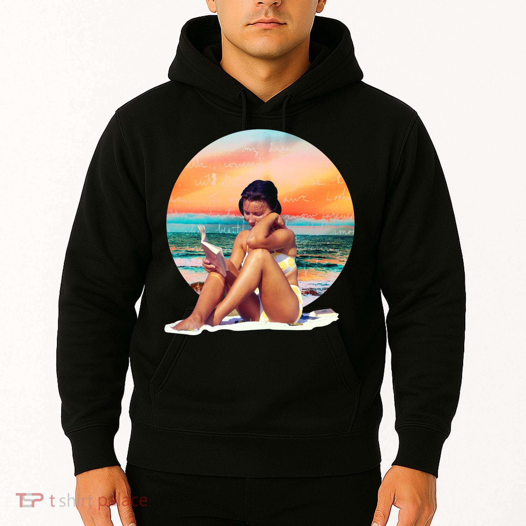 Lady Sunset Reading Book Hoodie