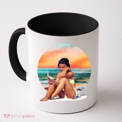Lady Sunset Reading Book Coffee Mug