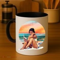 Lady Sunset Reading Book Coffee Mug thumb 4