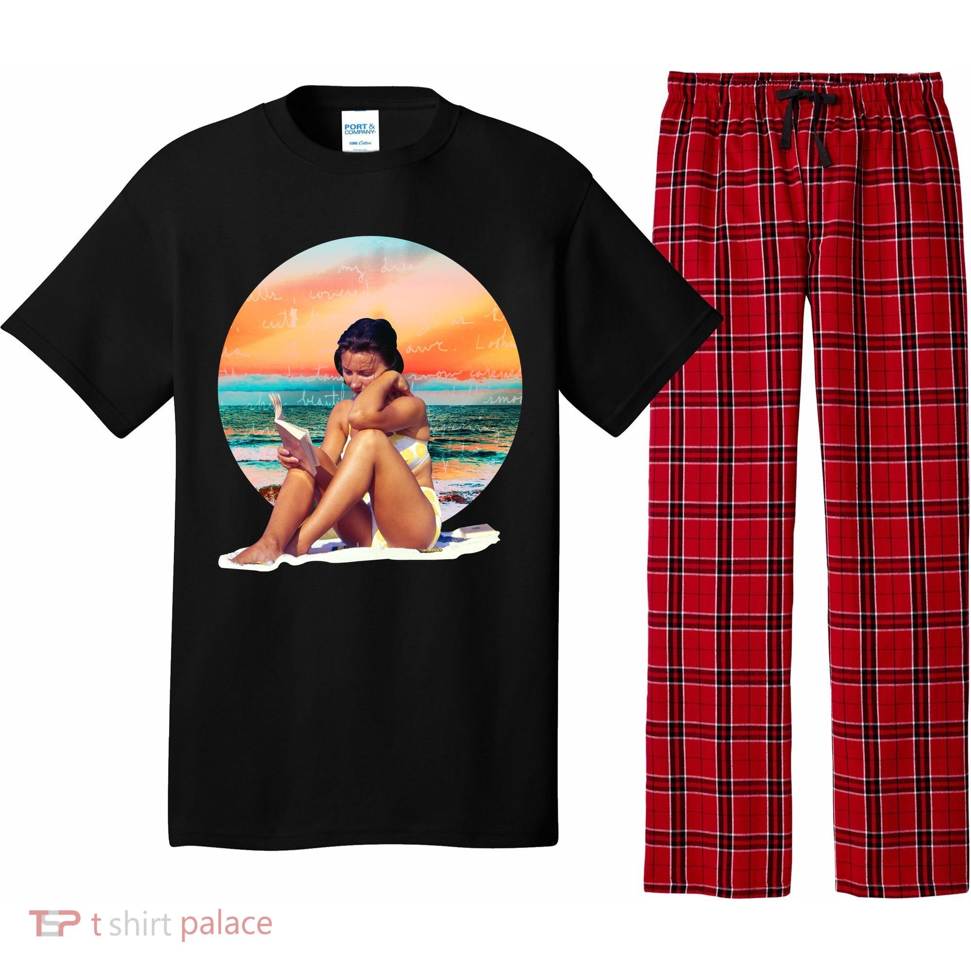 Lady Sunset Reading Book Pajama Set