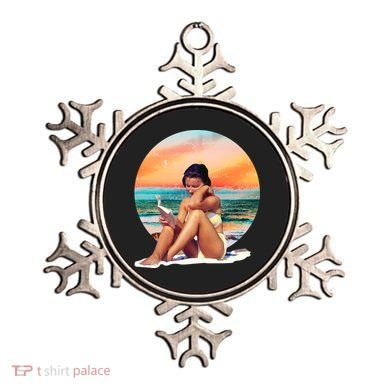 Lady Sunset Reading Book Ornament