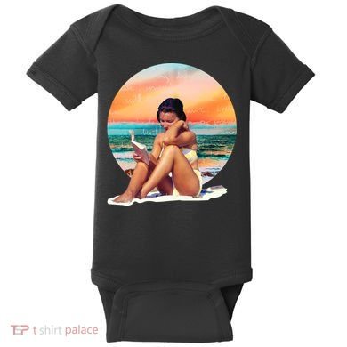 Lady Sunset Reading Book Baby Bodysuit
